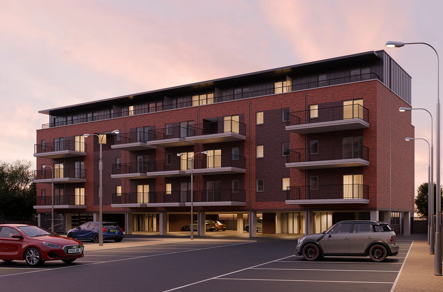 New homes on a former car park - Slough - 02