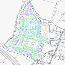 Outline Site Plan - 376 New Homes - Horsham