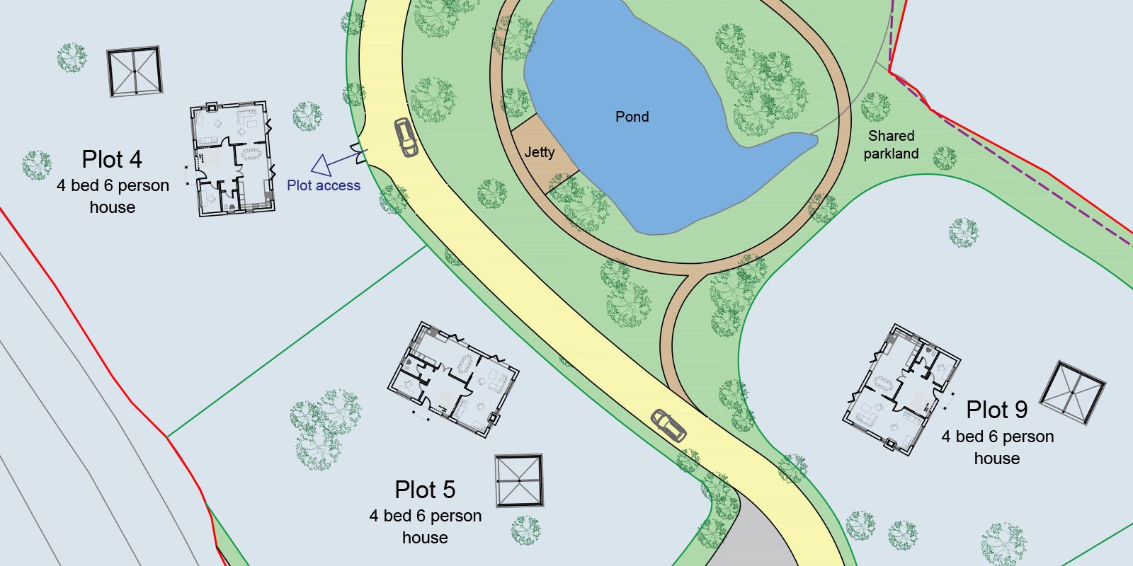 Site Plan for 9 New Country Homes in East Sussex - 01
