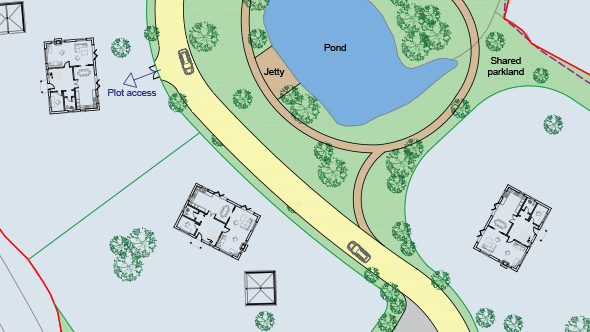 Site Plan for 9 New Country Homes in East Sussex